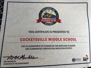 Idle free zone certificate